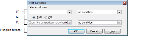 Filter Settings dialog box | CS+ V5.00.00