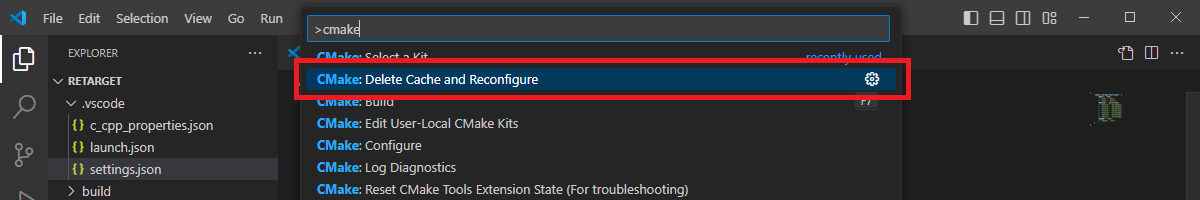 dialog cmake reconfigure