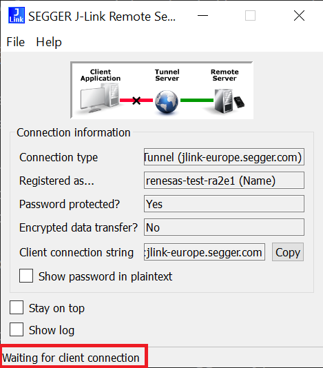 jlink tunnel remote server 2