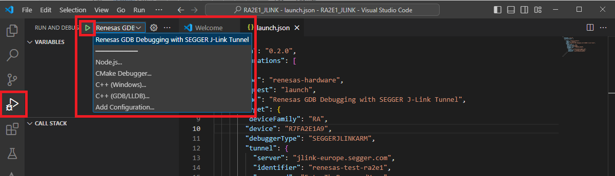 jlink tunnel remote server debug