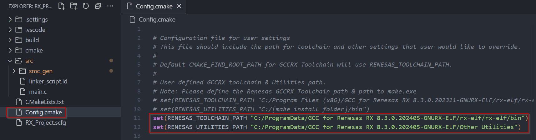 rxsc rx create project gccrx